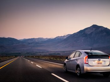 vehicle driving through empty road